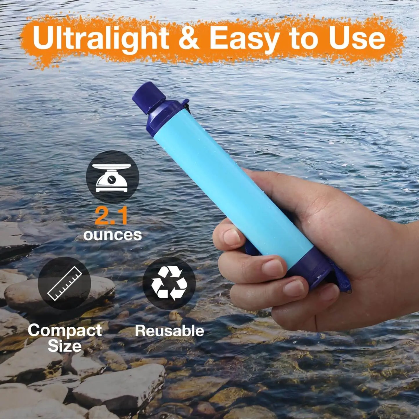 Portable Water Filter Straw and Purifiers for Travel,Survival, Camping