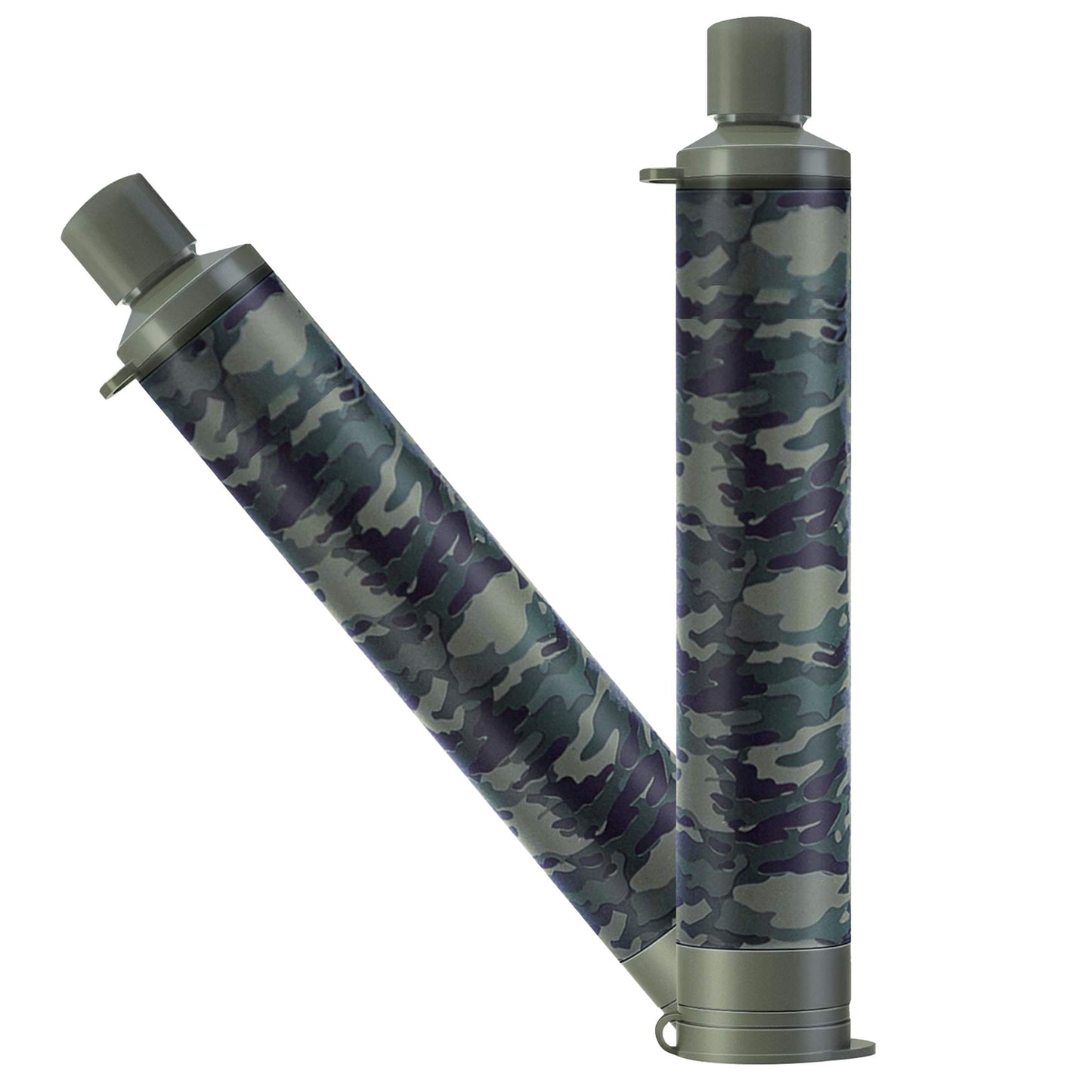 Camo Water Filter Straw, Portable Water Purifier Survival Gear for Hiking Camping Travel