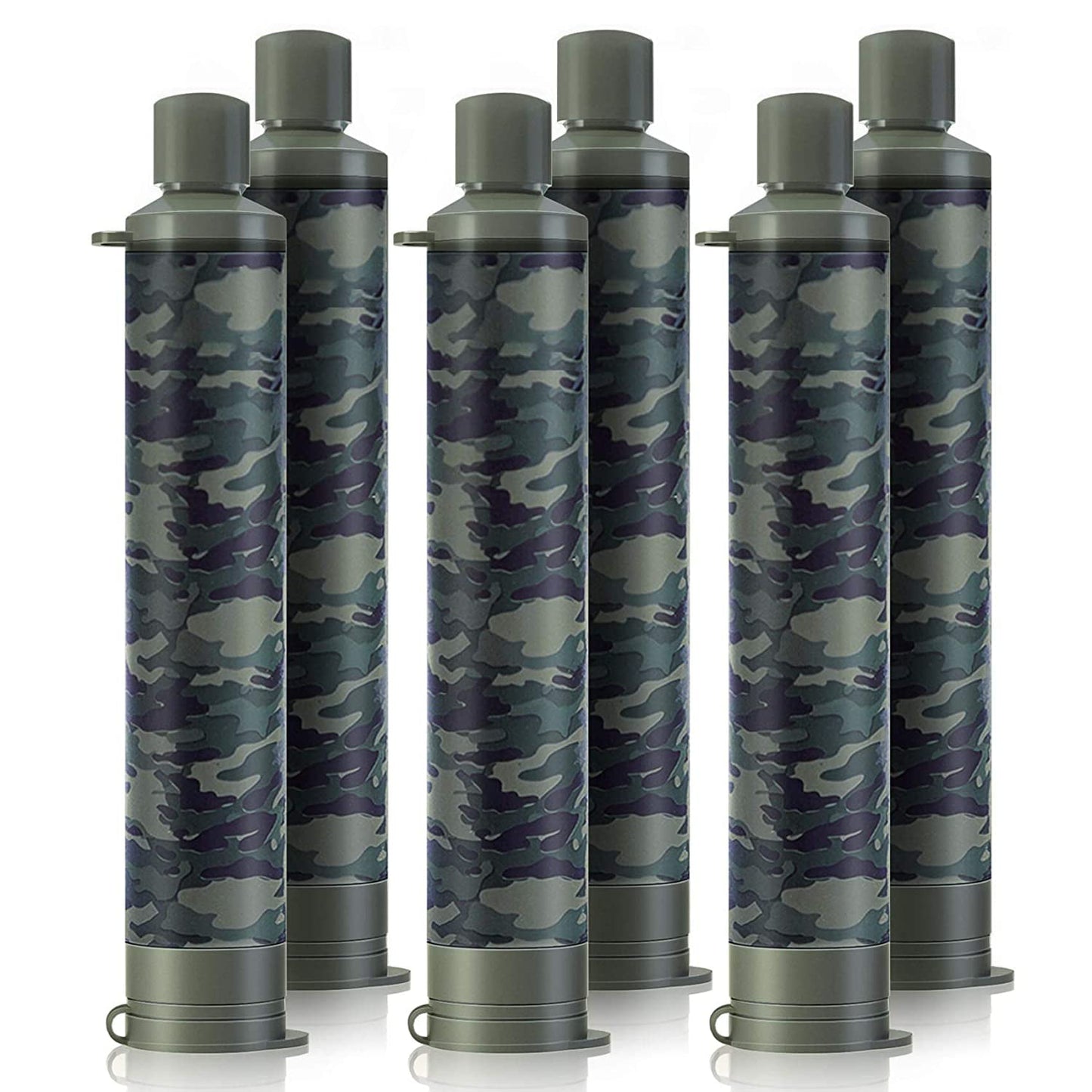 Camo Water Filter Straw, Portable Water Purifier Survival Gear for Hiking Camping Travel