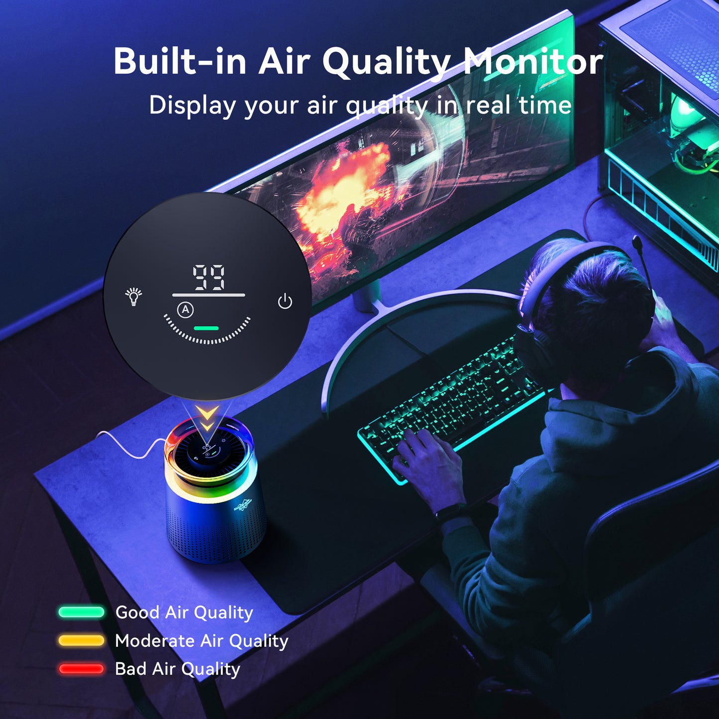 MSB5 Air Purifier with 2 Extra Replacement Filter