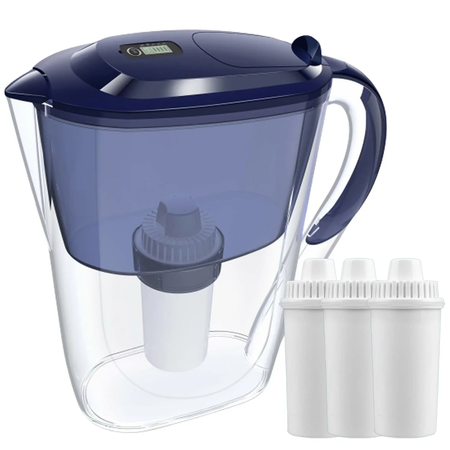 SimPure 10 Cup Water Filtration Pitcher with 4 Standard Filters, DP06