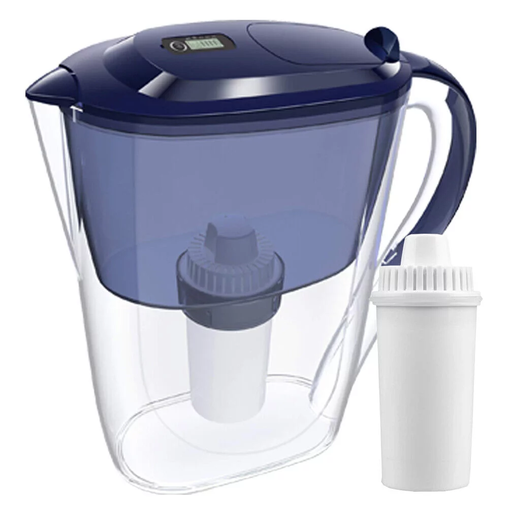 SimPure 10 Cup Water Filtration Pitcher with 4 Standard Filters, DP06, Blue