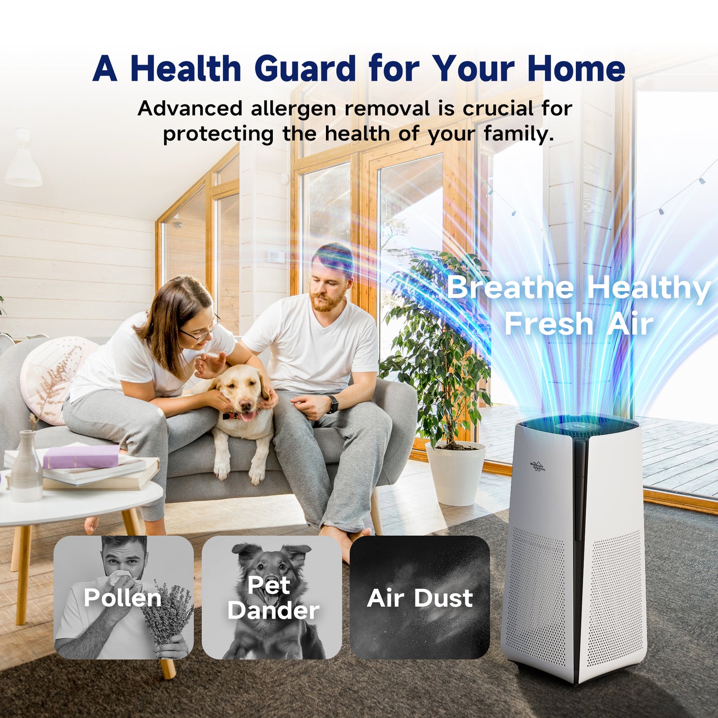 MS601 Smart Air Purifier for Extra Large Room up to 3027 Sq Ft