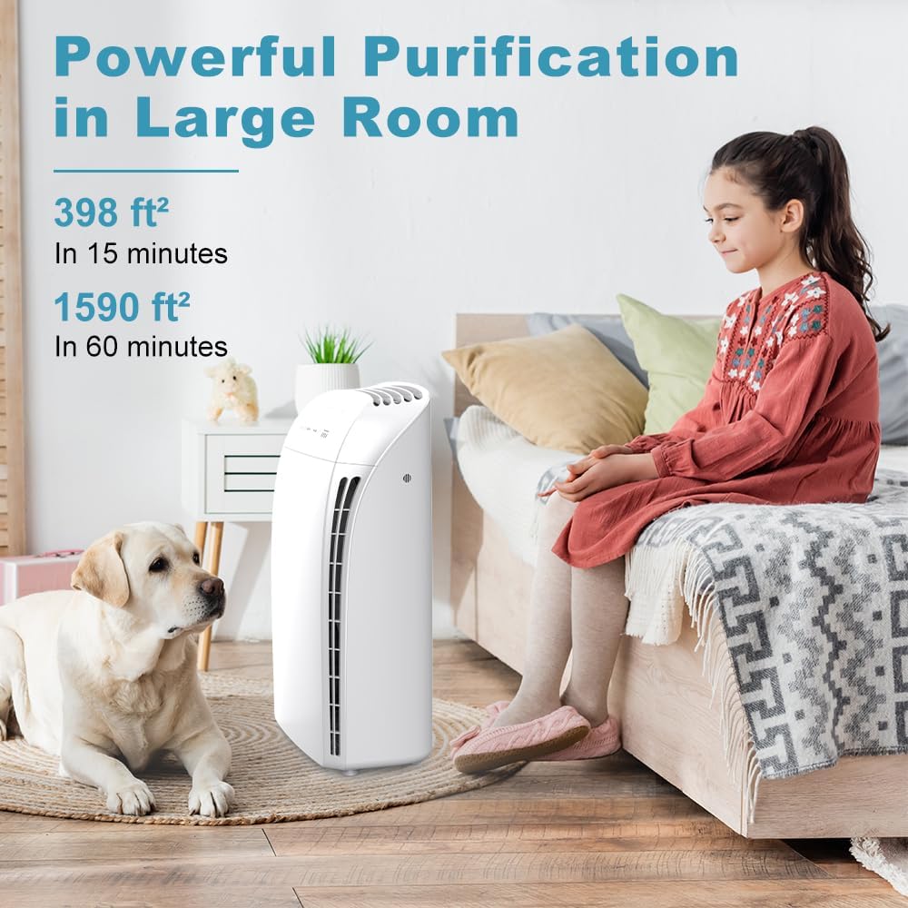 MSA3 HEPA Air Purifier for 1590 Sq. Ft Large Room and Bedroom